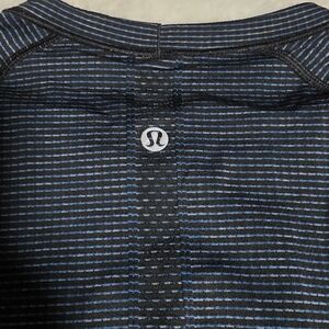 lululemon athletica Black and Blue Striped Top